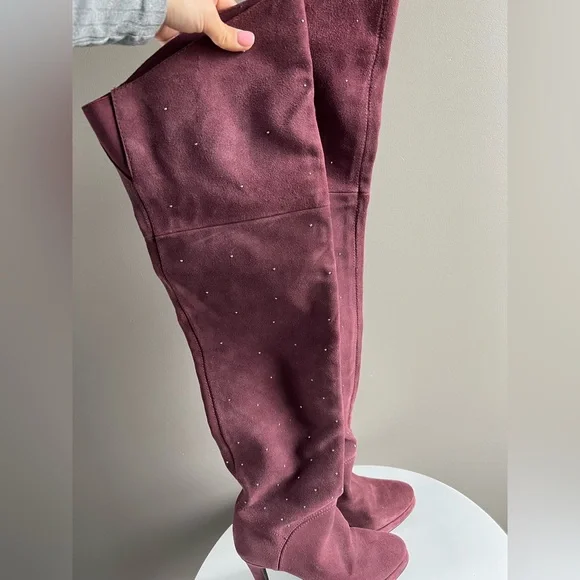 Colin Stuart Shoes Colin Stuart Over The Knee Suede Boots Platform Size 5 Poshmark